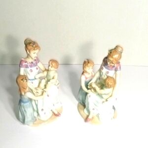 Mallorca Set Of 2 Vintage Elegant Classic Porcelain Figurines with Child…